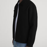 FRAME - Double Face Wool Trucker -- Black