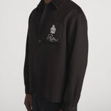 FRAME - Ritz Double Face Overshirt -- Chocolate Brown