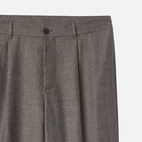 FRAME - Wide Leg Flannel Trousers -- Light Taupe