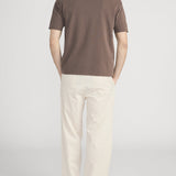 FRAME - Washed Light Pique Polo - Antique Cafe