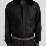 FRAME - Aviator Leather Jacket