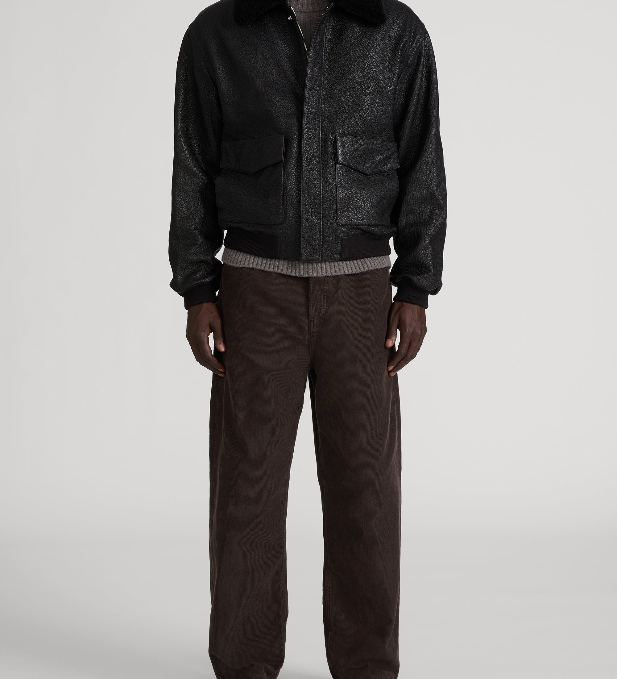 FRAME - Aviator Leather Jacket