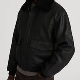 FRAME - Aviator Leather Jacket
