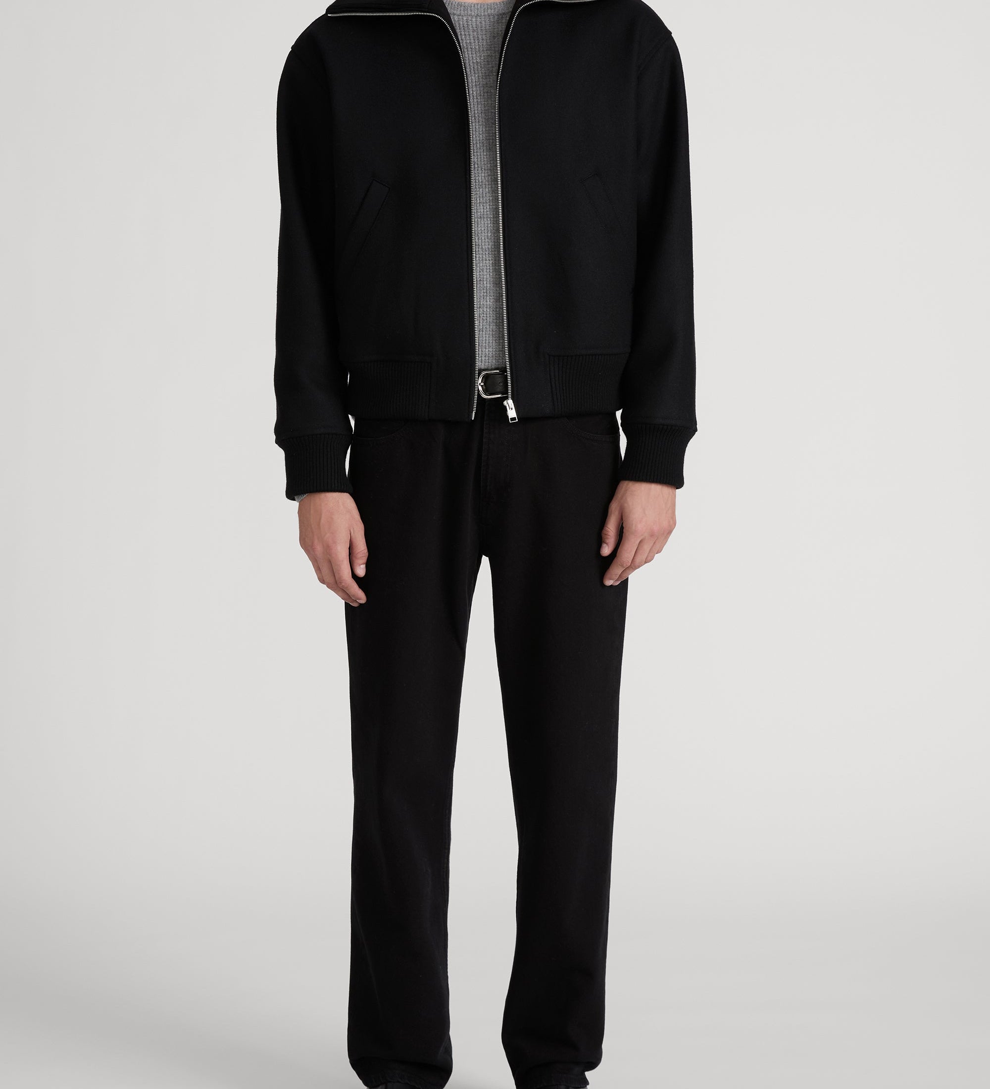 FRAME - Rib Collar Wool Jacket