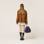 Suede blouson jacket