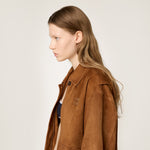 Suede blouson jacket