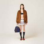 Suede blouson jacket