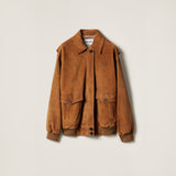 Suede blouson jacket