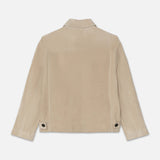 FRAME - Clean Suede Jacket -- Smoke Beige