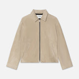 FRAME - Clean Suede Jacket -- Smoke Beige