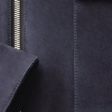 FRAME - Clean Suede Zip Shirt -- Dark Navy