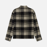 FRAME - Spring Plaid Zip Shirt Jacket -- Smoke Beige/Noir
