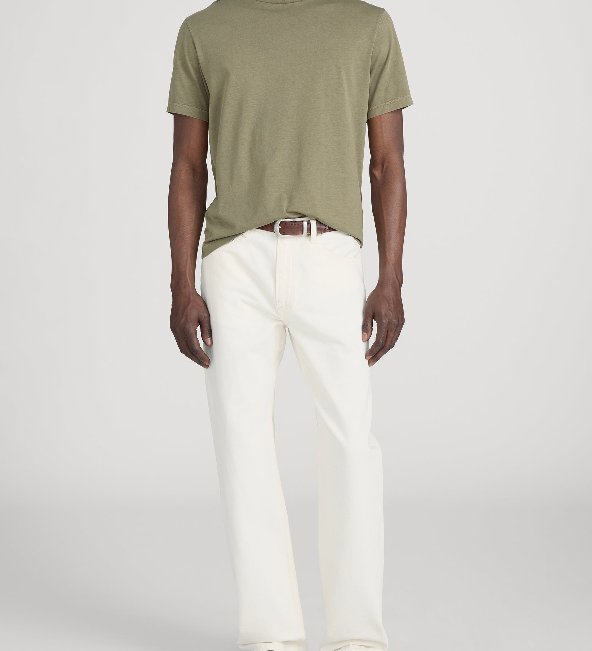 FRAME - Light Cotton Tee - Antique Green
