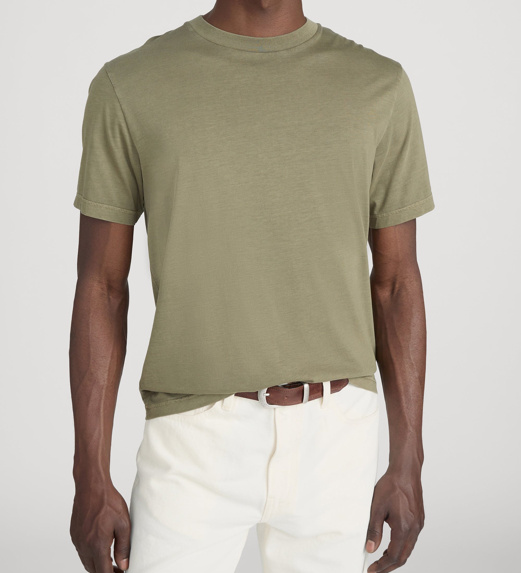 FRAME - Light Cotton Tee - Antique Green