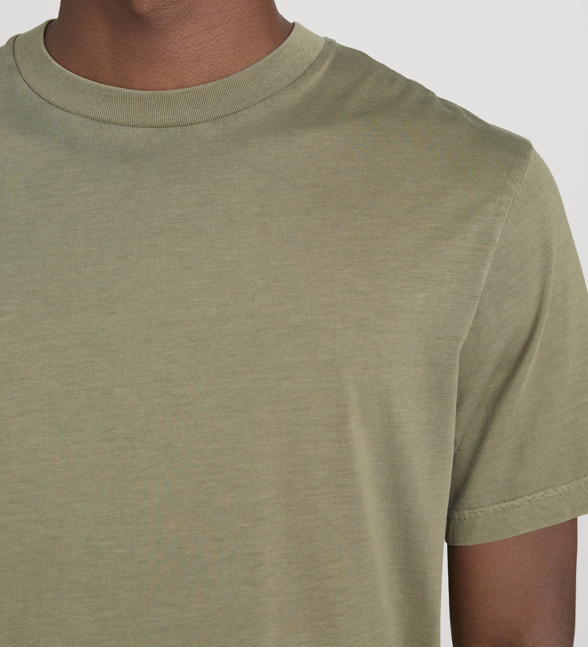 FRAME - Light Cotton Tee - Antique Green