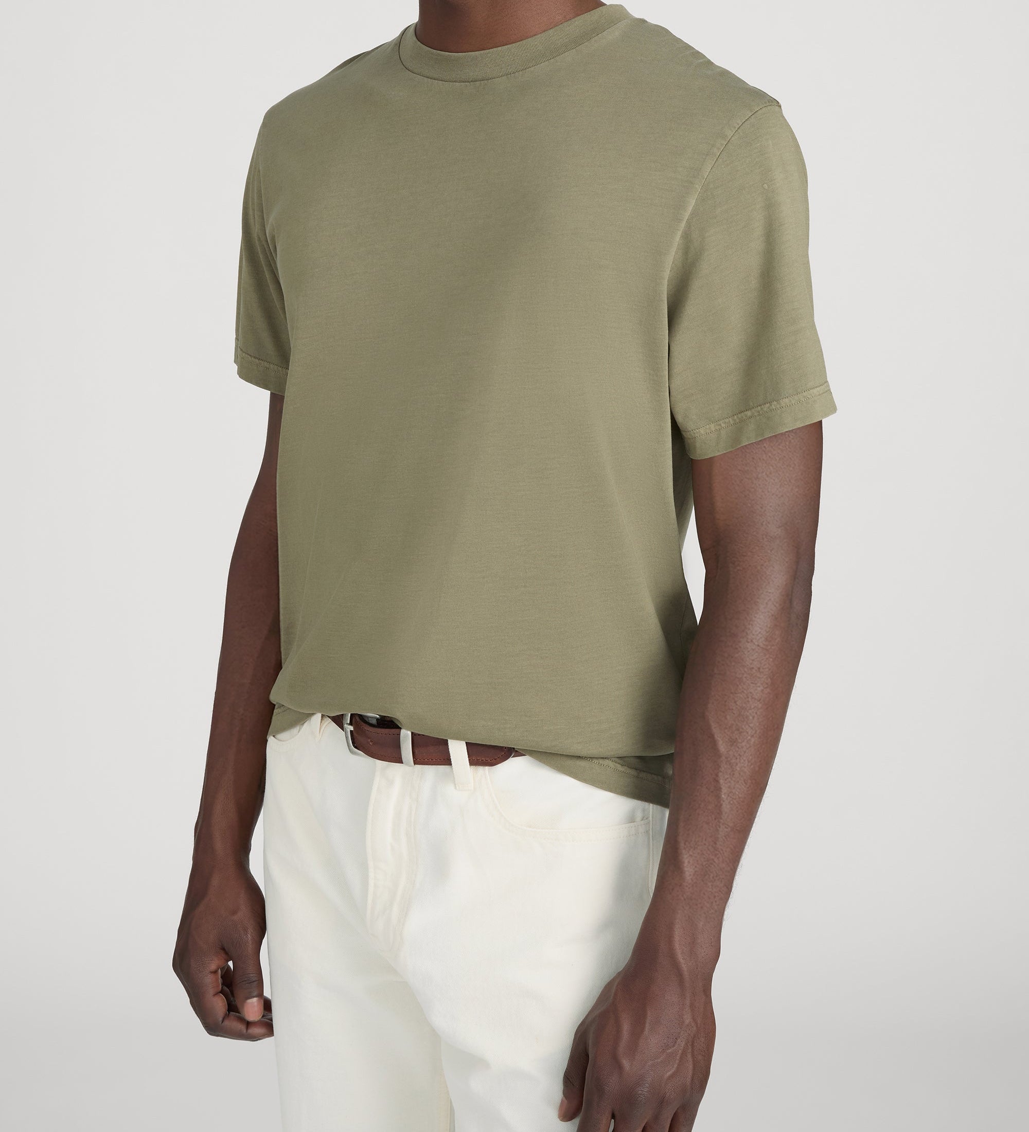 FRAME - Light Cotton Tee - Antique Green