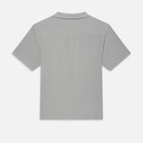 FRAME - Jacquard Short Sleeve Relaxed Shirt -- Grey Blue