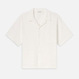 FRAME - Jacquard Short Sleeve Relaxed Shirt -- White