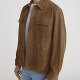 FRAME - Suede Chore Coat -- Caramel