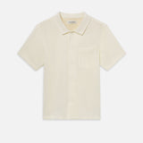FRAME - Open Weave Short Sleeve Shirt -- Cream
