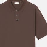 FRAME - Washed Light Pique Polo - Antique Cafe