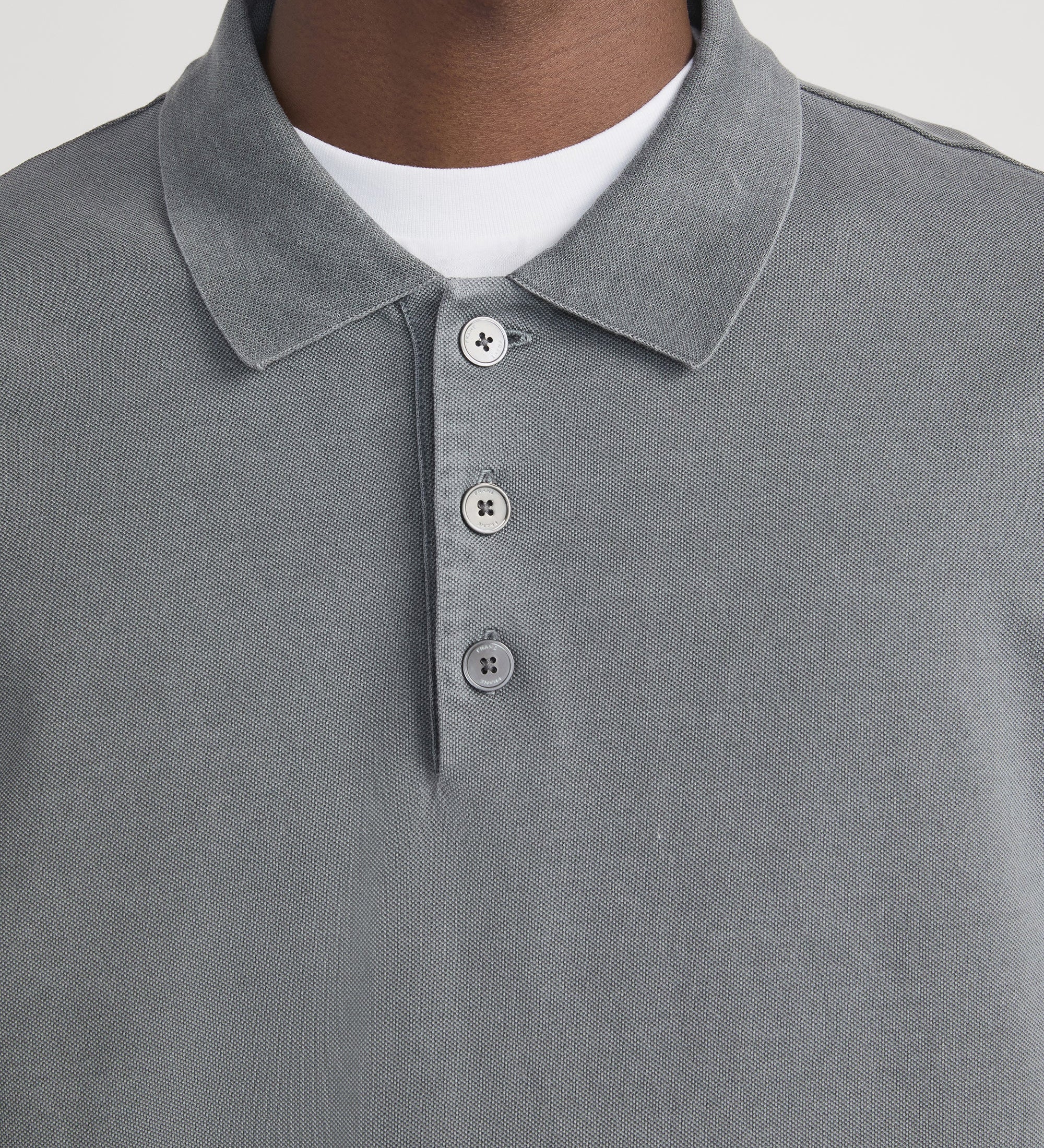 FRAME - Washed Light Pique Polo