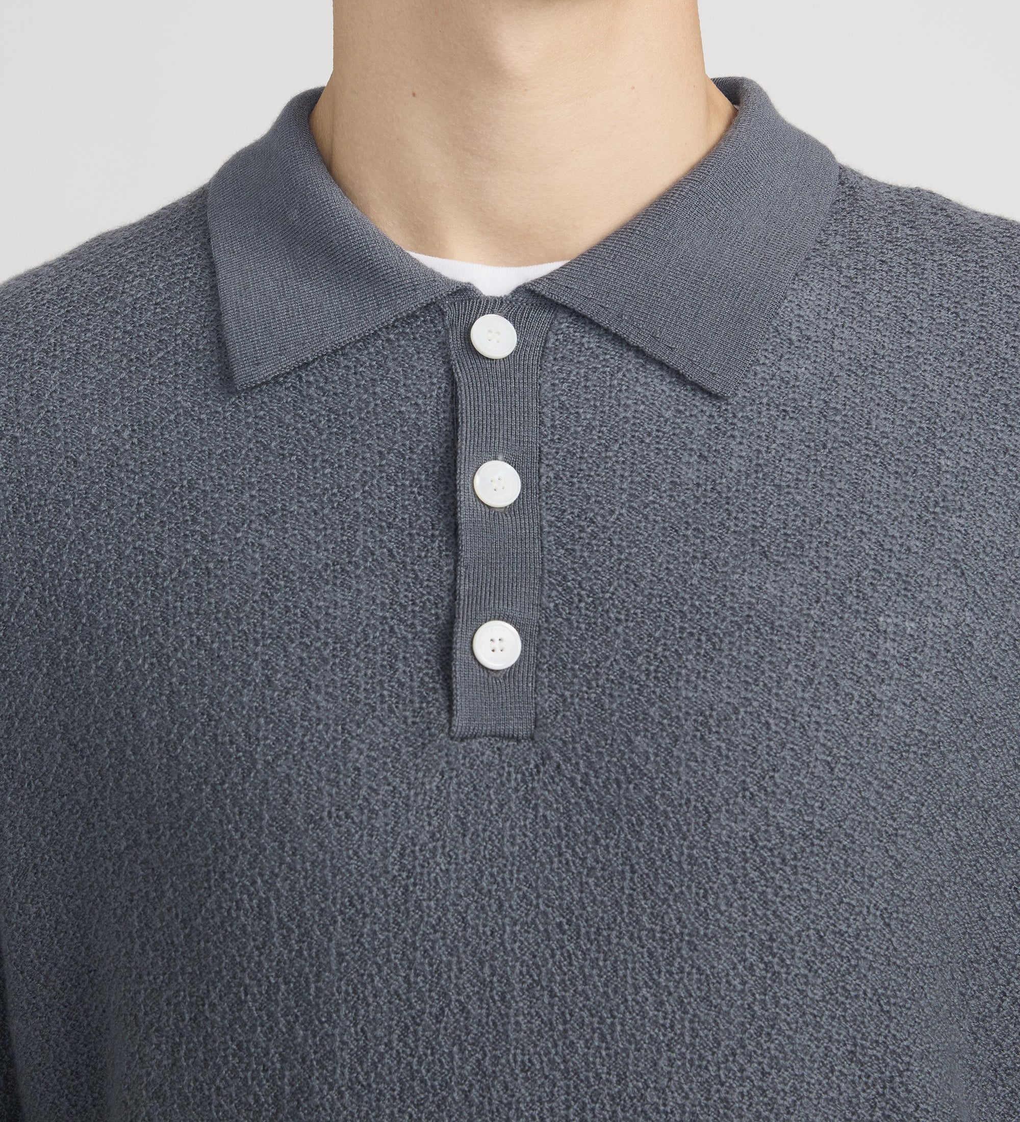FRAME - Long Sleeve Polo Sweater