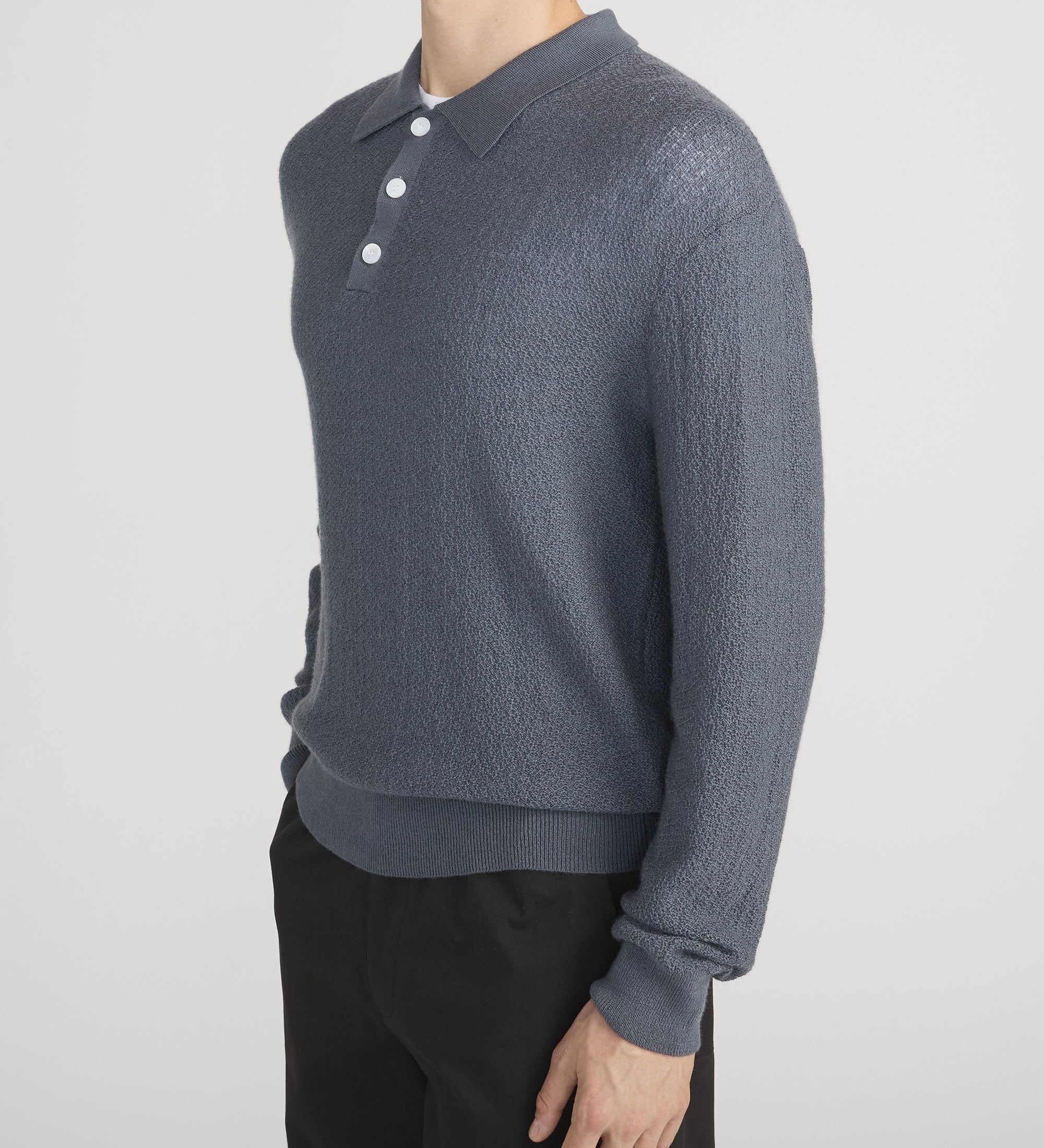 FRAME - Long Sleeve Polo Sweater