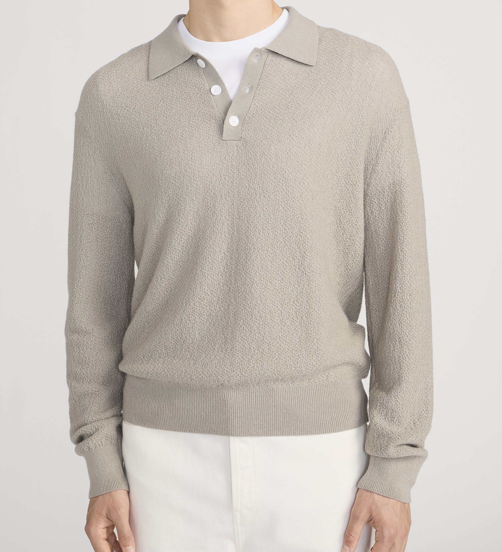 FRAME - Long Sleeve Polo Sweater