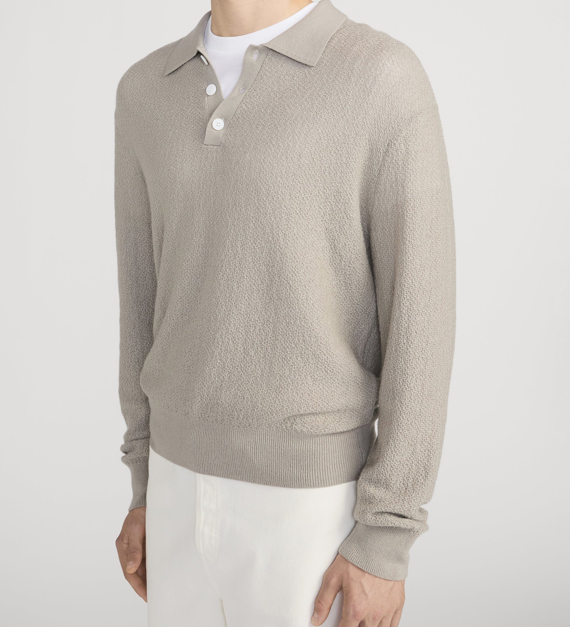 FRAME - Long Sleeve Polo Sweater