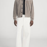 FRAME - Rib Collar Suede Jacket