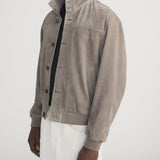 FRAME - Rib Collar Suede Jacket
