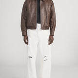 FRAME - Textured Leather Bomber