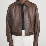 FRAME - Textured Leather Bomber