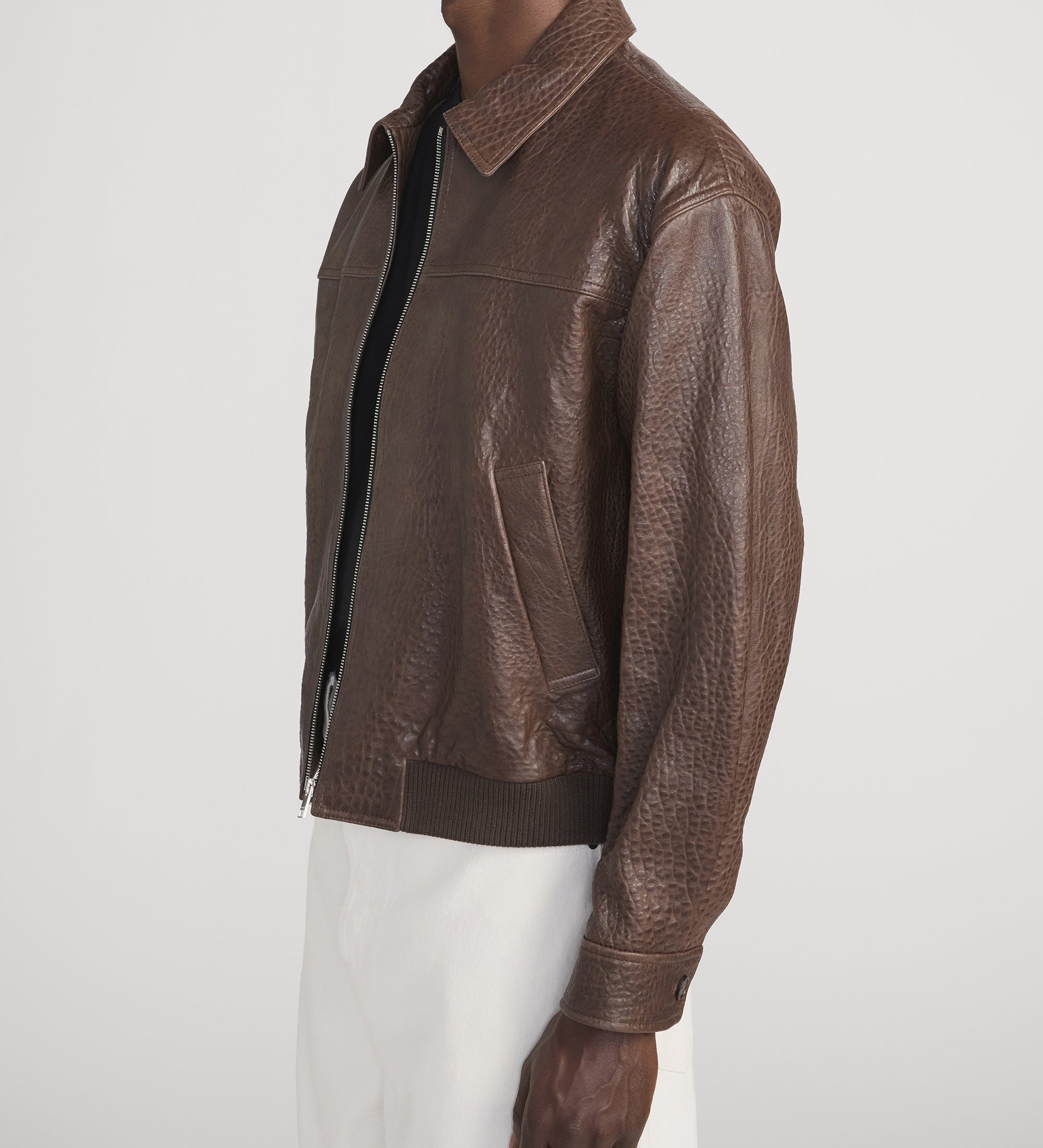 FRAME - Textured Leather Bomber