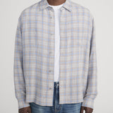 FRAME - Linen Blend Plaid Shirt