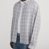 FRAME - Linen Blend Plaid Shirt