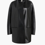 Khaite - Mura Coat in Black Leather