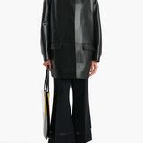 Khaite - Mura Coat in Black Leather