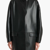 Khaite - Mura Coat in Black Leather