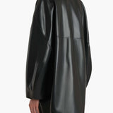 Khaite - Mura Coat in Black Leather