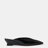 Le Monde Beryl - Victoria Micro Wedge Mule / Black Naplack Leather