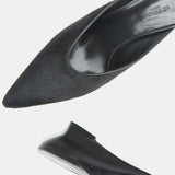 Le Monde Beryl - Victoria Micro Wedge Mule / Black Calf Hair