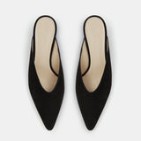 Le Monde Beryl - Micro Wedge Mule / Black Suede