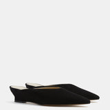 Le Monde Beryl - Micro Wedge Mule / Black Suede