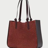 Loeffler Randall - Myra Chestnut/Espresso Crochet Tote