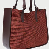 Loeffler Randall - Myra Chestnut/Espresso Crochet Tote