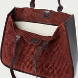 Loeffler Randall - Myra Chestnut/Espresso Crochet Tote