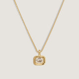 Kinn - Margot Pendant Emerald Cut Diamond Necklace