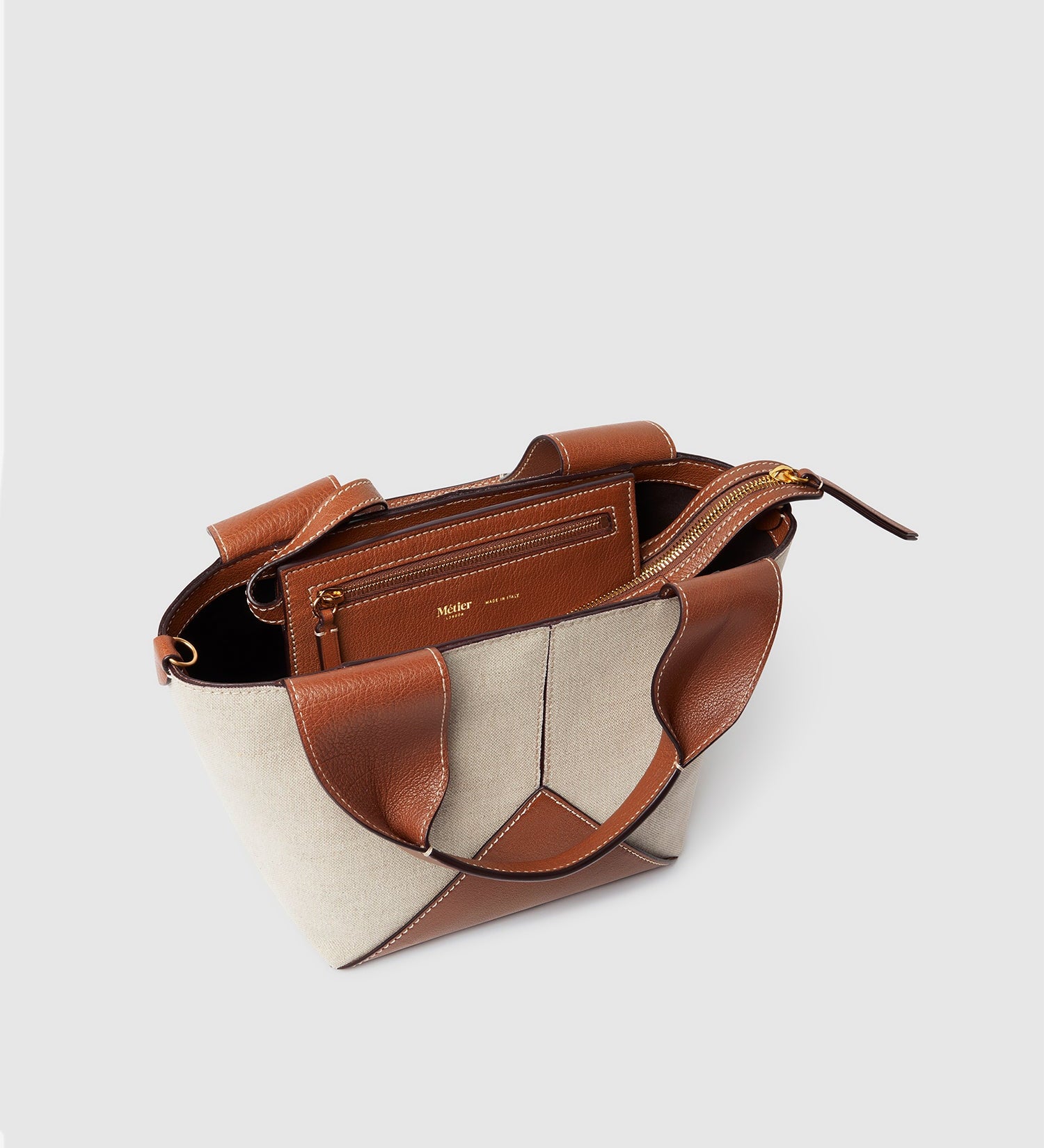 Metier - Market Mini Natural Linen with Cognac